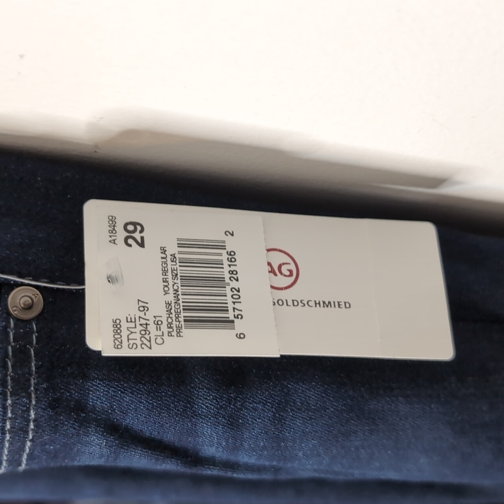 Adriano Goldschmied "The Legging" Super Skinny Dark Wash Maternity Jeans Sz 29 - Picture 11 of 15